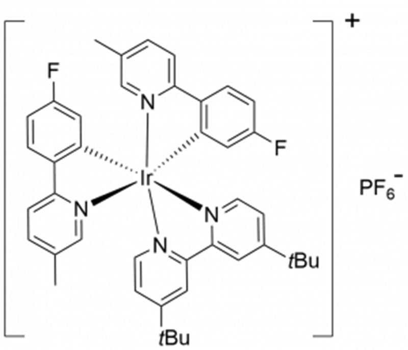 [Ir (P-F (Me) ppy)2-(4,4′-dtbbpy)]PF6   CAS NO.:	808142-88-3